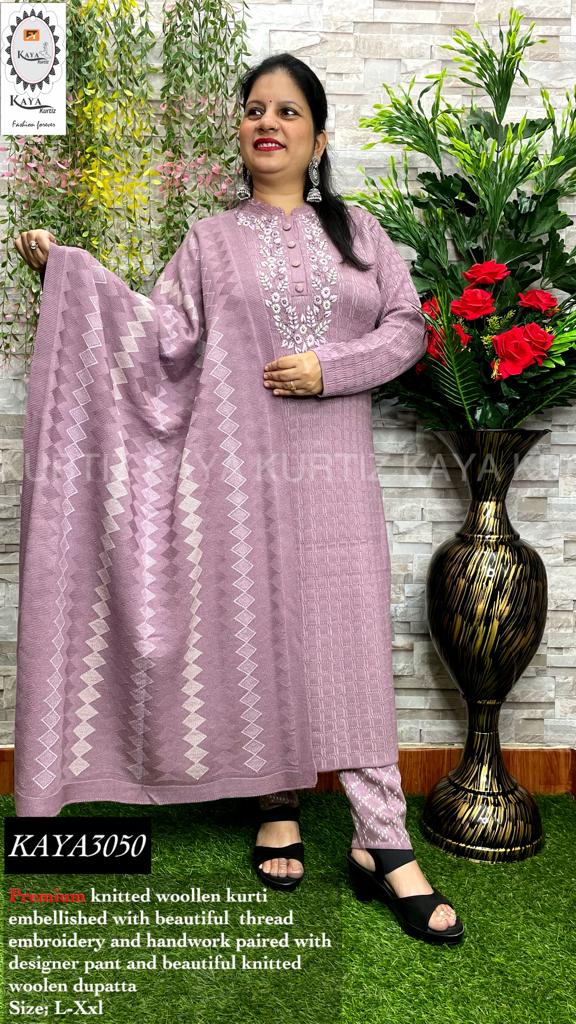 Description Selfie Kurtiz premium kurti woolen daffodil in kroshia work  kurti with a blend of h… | Winter dress outfits, Western wear outfits,  Online dress shopping